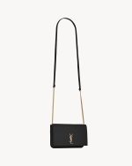 YSL Cassandre Phone Holder in Smooth Leather - Image 2